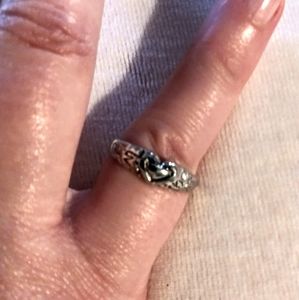 Silver heart ring size 7 3/4